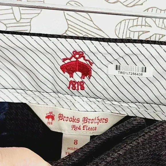 Brooks Brothers Wool Blend Patterned Pleated Dress Pants Women's 8  7216 - Picture 4 of 7